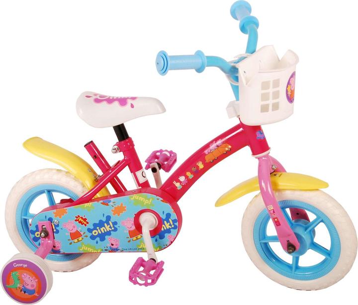 Produktbild Peppa Pig Pig Kinderfiets - Meisjes - 10 inch - Roze/Blauw - Doortrapper