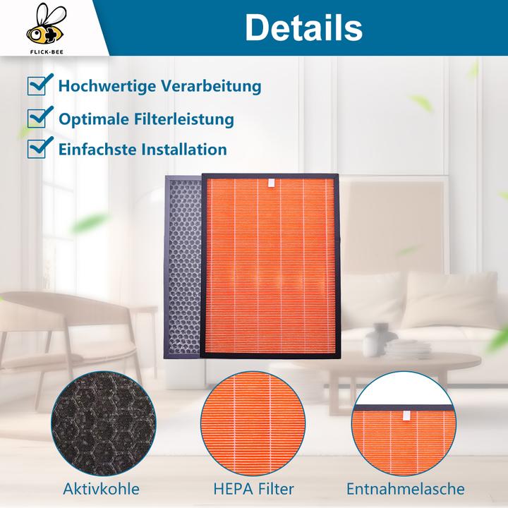 Actual product image Flickbee Filter set for Winix ZERO Pro / ZERO+ / HR1000