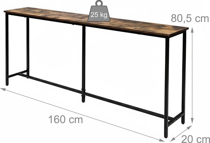 Image du produit Relaxdays Breiter Konsolentisch Industrial Design