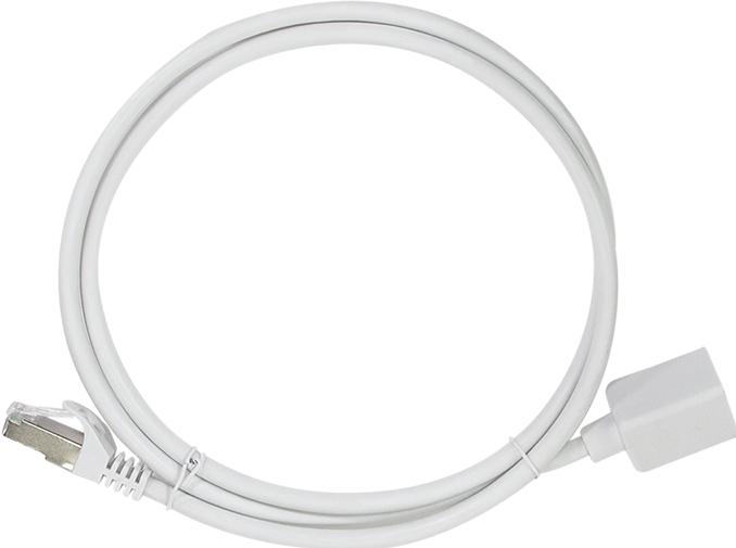 Actual product image LogiLink Patch cable extension Premium, Cat.6A, S/FTP, white, 5 m (S/FTP, CAT6a, 5 m)