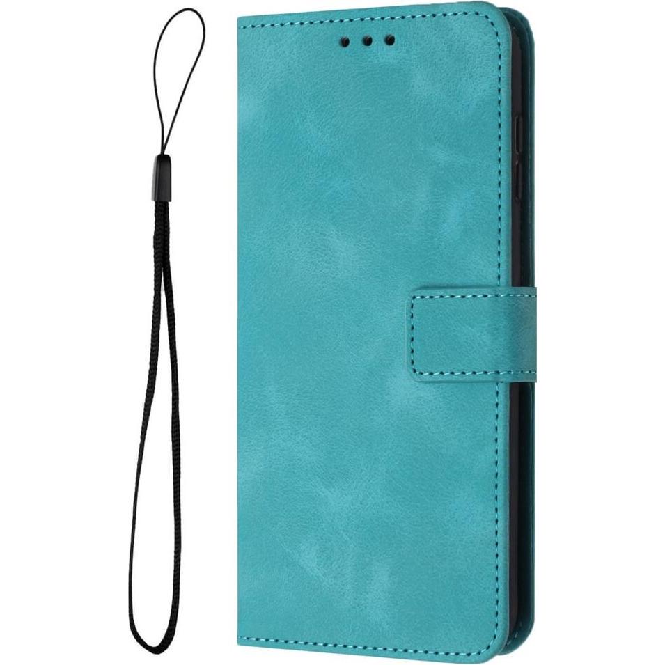 Cover-Discount Galaxy A35 – Wildleder Look Etui im Vintage Design (Samsung Galaxy A35), Smartphone Hülle, Türkis