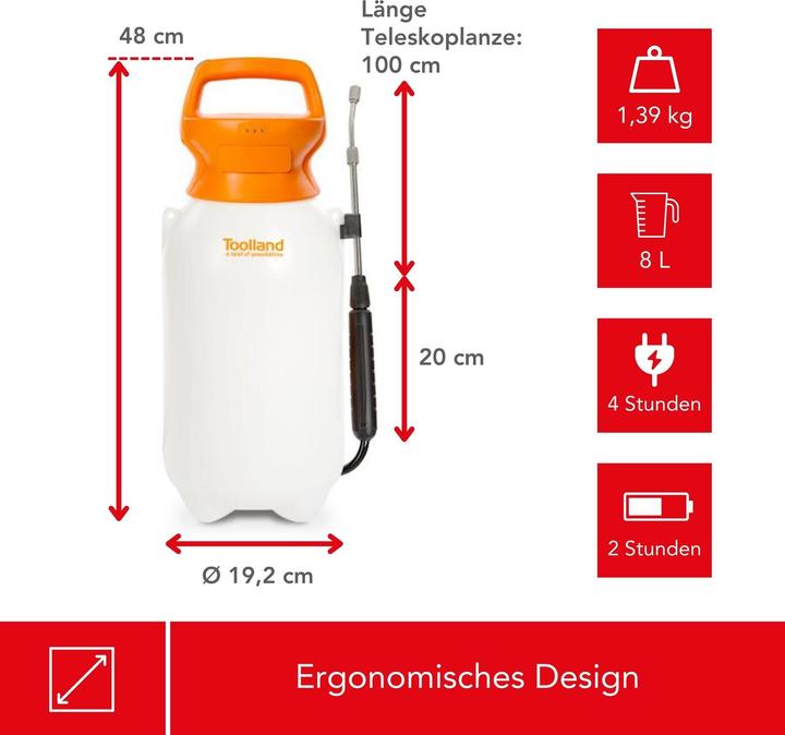 Produktbild Garden Lights Drucksprüher - Akkubetrieben - 8 L (8 l)