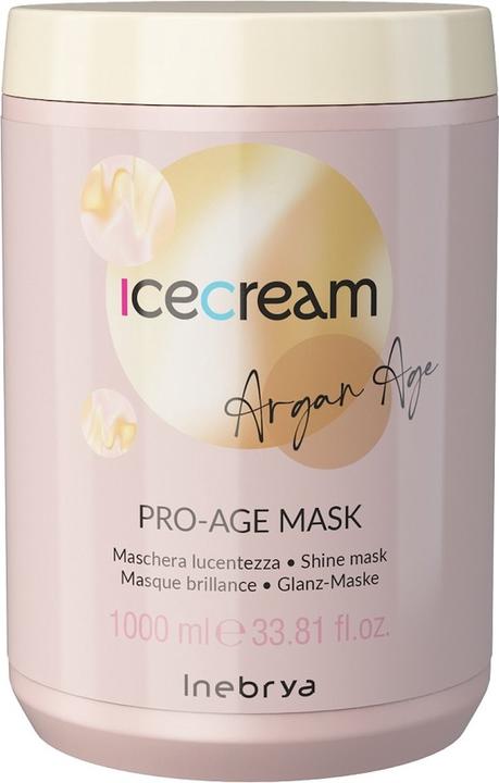 Inebrya Ice Cream Argan Pro Age maska nabłyszczająca z olejkiem arganowym 1000ml (1000 ml)