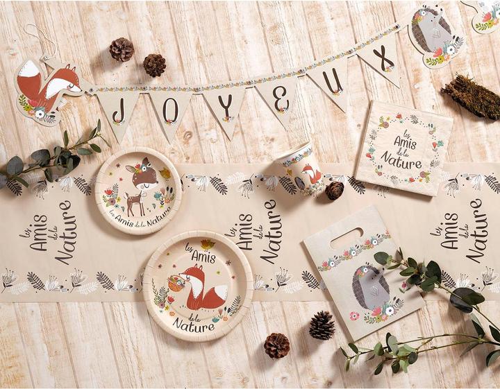 Produktbild Natura Punto 6er-Set Geschenktüten Igel und Fuchs mit Henkel, 23 cm (Geschenktüte, 6 x)