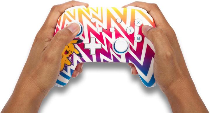 Actual product image PowerA Enhanced Wireless Controller Vibrant Pikachu (Switch, Switch Lite, Switch OLED)