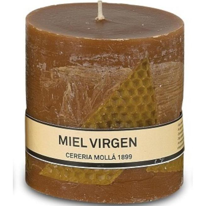 Cereria Molla, Candela, 1899 Miel Virgen Vela Natural ARTESANA 8,5 X 8,5 cm Fatto a mano