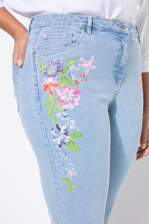 Produktbild Miamoda Mom-Jeans, seitlicher Blütendruck, 5-Pocket (56)