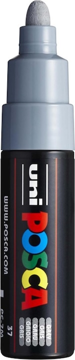 Actual product image Posca Marker PC-7M round tip (Grey, 5.50 mm, 1 x)
