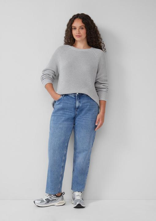 Produktbild S.Oliver Strickpullover Melierter Strickpullover mit Raglanärmeln (50)