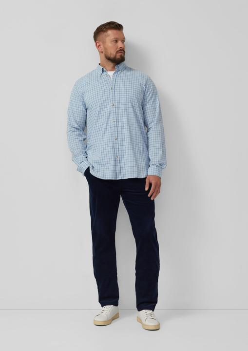 Immagine prodotto s.Oliver Hemd Regular Fit: Elastisches Button-Down-Hemd mit Karomuster (XXL)
