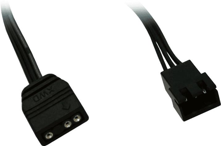 Actual product image Alphacool Connecting cable 3pin to 3pin Digital RGB