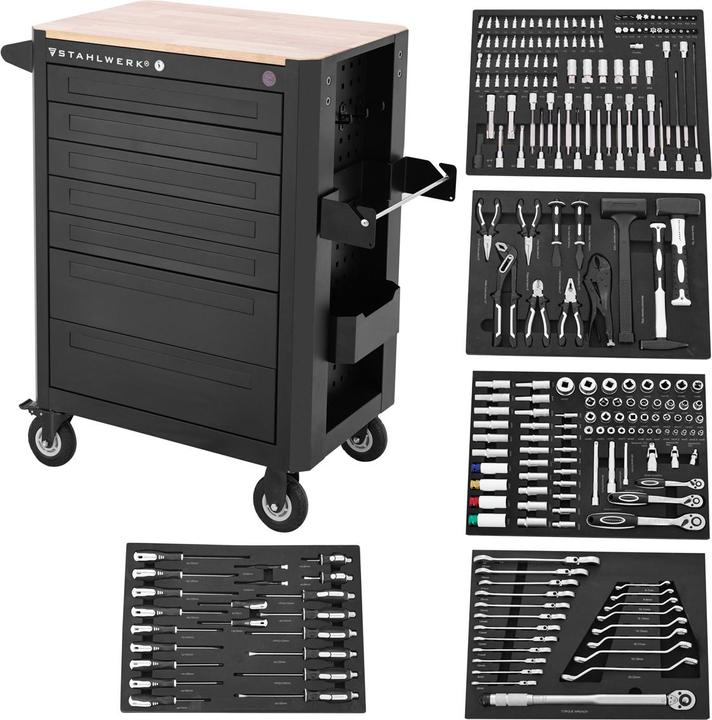 Stahlwerk Workshop trolley CROW Tool trolley Assembly trolley 235 tools CrV (235 x)