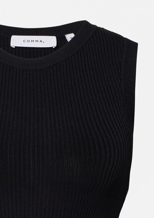 Produktbild Comma Strickpullunder Geripptes Stricktop aus Viskosemix im Slim Fit (36)