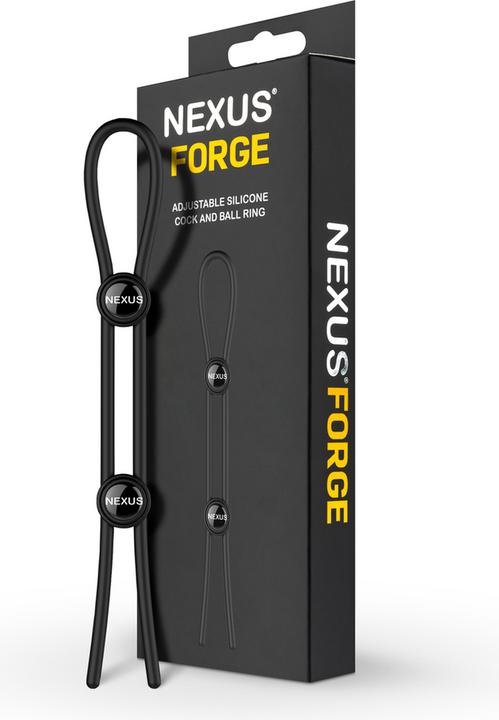 Produktbild Nexus Forge Doppelter verstellbarer Penisring Schwarz (4 cm)