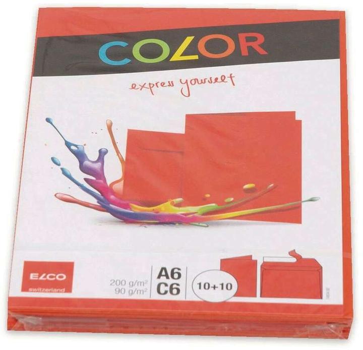 Actual product image Elco Double cards with envelopes Color (A6, C6, 20x)