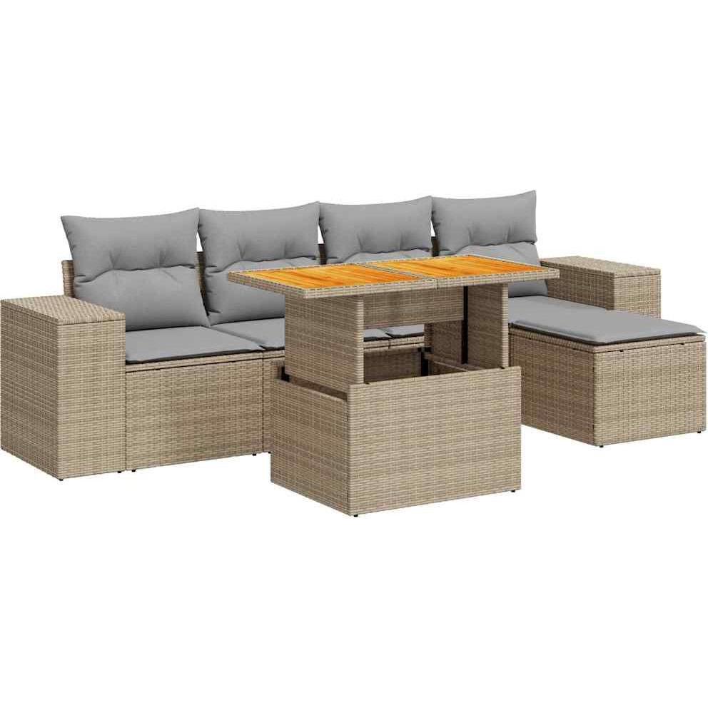 VidaXL, Gartenlounge, 10-tlg. Garten-Lounge-Set mit Kissen