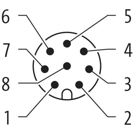 Murr Elektronik 7000-48001-2920100 Connettore per sensore/attuatore, preassemblato 1,00m Numero di poli: 8 1S, Cavo + Spina elettrica