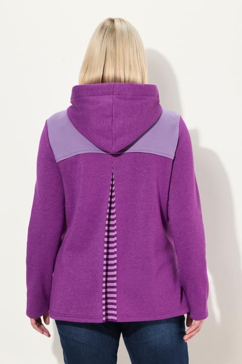 Produktbild Ulla Popken Hoodie, Waffelpikee, A-Linie, Kapuze, Langarm (46, 48)