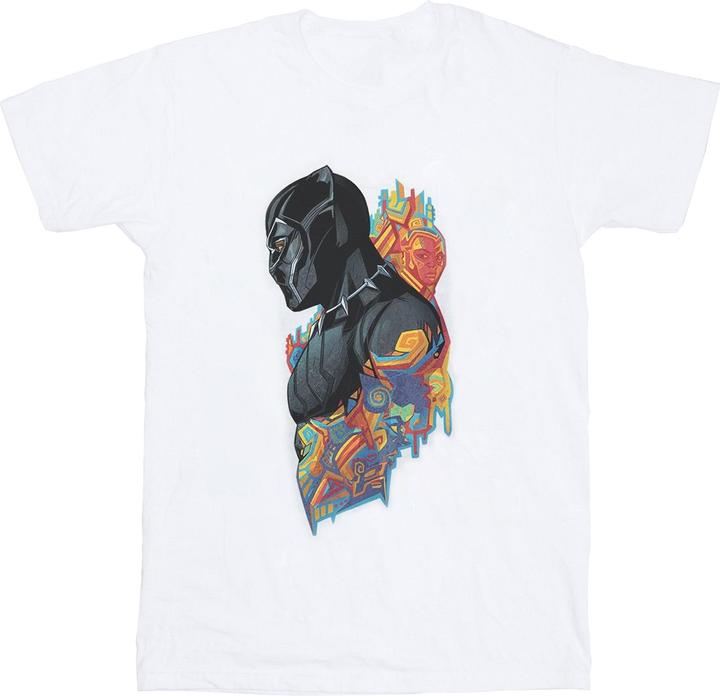 Produktbild Mädchen Black Panther Profil TShirt aus Baumwolle (140, 146)