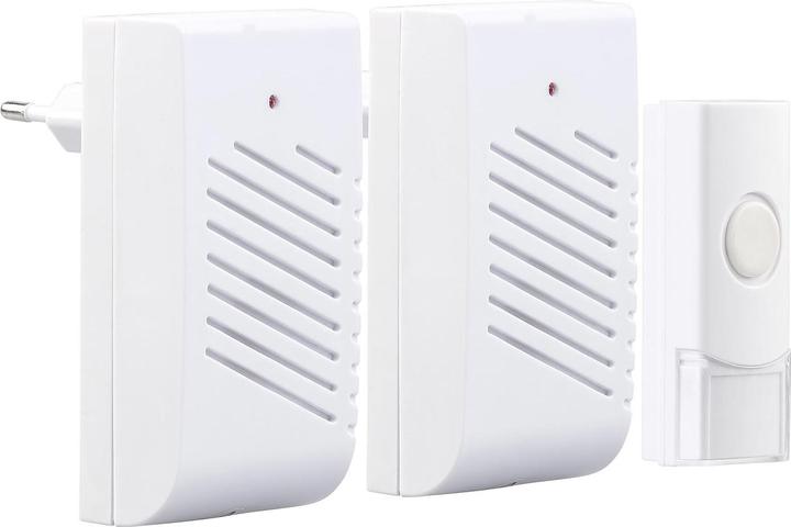 Image du produit CasaControl 2 sonnettes de porte à prise, y compris 1 bouton de sonnette radio (Funk)