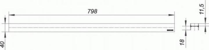 Produktbild Dallmer Abdeckung CERALINE INDIVIDUELL, edelstahl, 800 mm (800 mm)