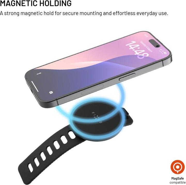 Actual product image Fixed Fitness mobile phone holder MagGrip Active with MagSafe holder black