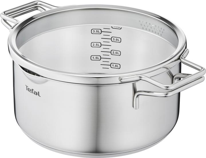 Actual product image Tefal Nordica Kochtopf mit Deckel 24 cm (24 cm, Pot, Stainless steel)