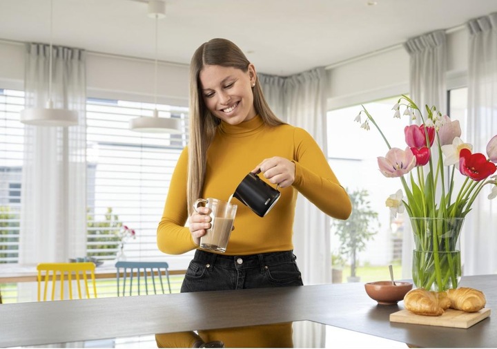 Image du produit Xavax Pot à lait Barista en acier inoxydable, pot à mousse de lait, 350ml, noir mat (0.35 l)
