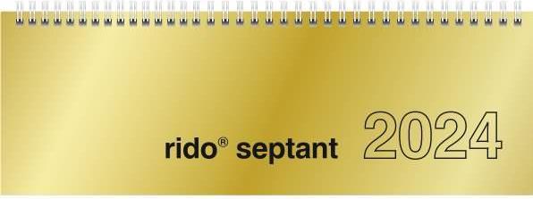 Productafbeelding Rido Bureaukalender ® Septant voor 2023 goud, B x H mm: 307 x 105 (Hardcover)