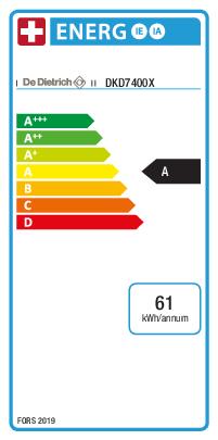 Label énergétique De Dietrich DKD 7400 X