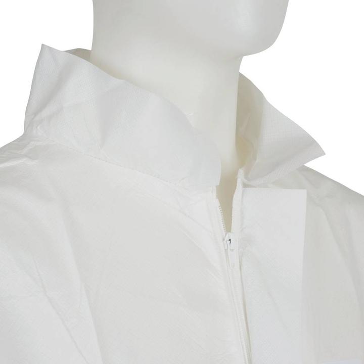 Actual product image 3M Disposable Unisex Lab Coat, PE White, Size XXL (XXL)