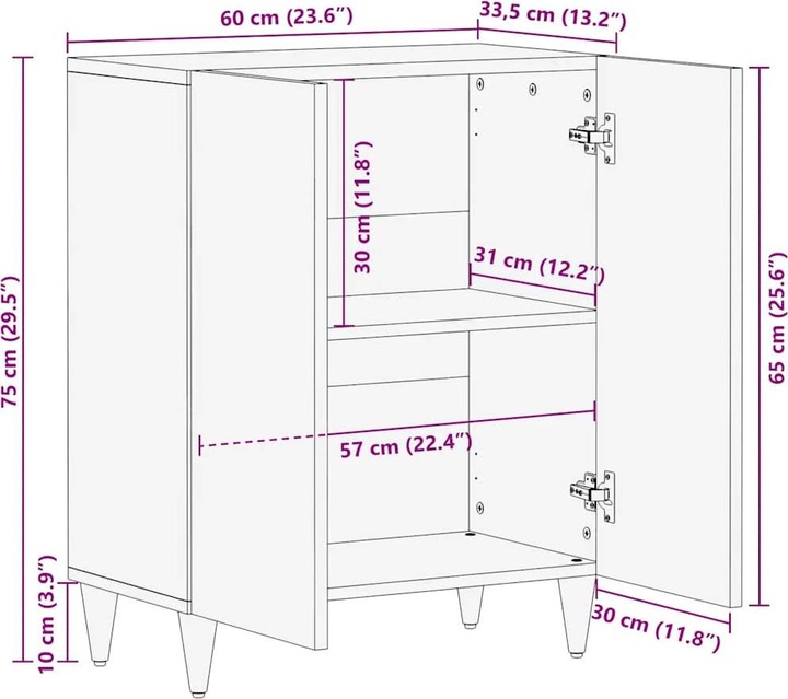 Immagine prodotto VidaXL Quercia da sughero (60 x 33,5 x 75 cm)