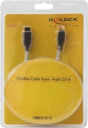 Actual product image Delock FireWire 1394B 9 pin male - FireWire 1394A 4 pin male (2 m, FireWire)