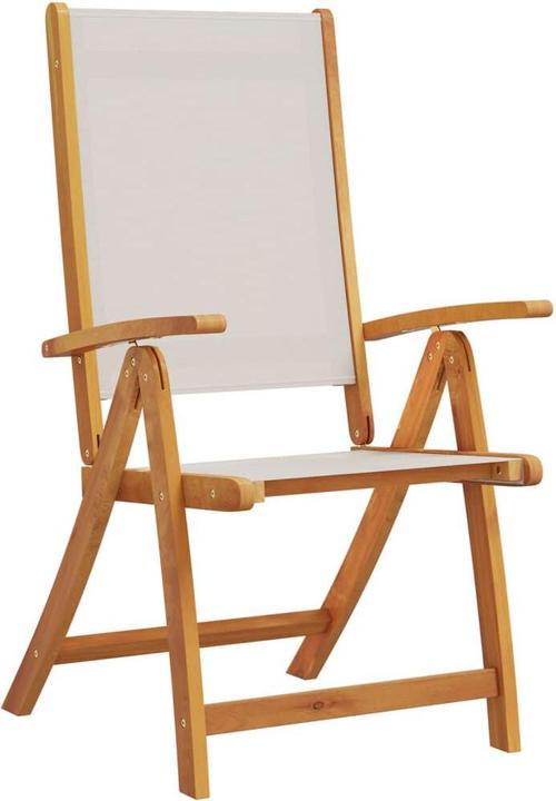 Actual product image vidaXL Garden furniture dining set garden set 9-piece solid wood acacia textilene (160 cm)