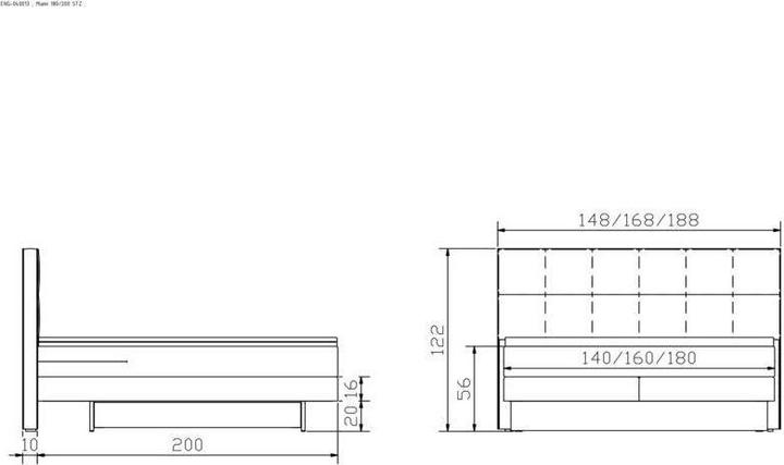 Actual product image Hasena Miami (180 x 200 cm)