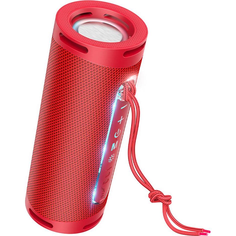 Hoco HC9 Dazzling Pulse Sports, 10W, TWS, RGB, Rot, Bluetooth Lautsprecher, Rot