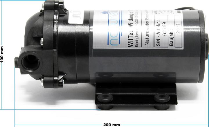 Produktbild Naturewater Druckerhöhungspumpe 100 GPD (350 l) Booster Pumpe 35W Umkehrosmose (Boosterpumpe)