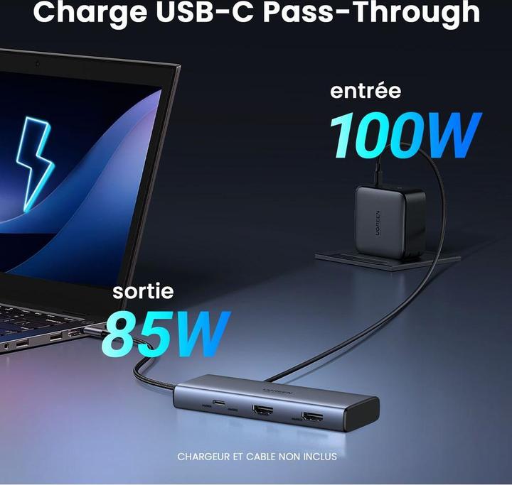 Actual product image Ugreen 7-in-1 USB-C Hub CM498 (USB-C, 7 ports)