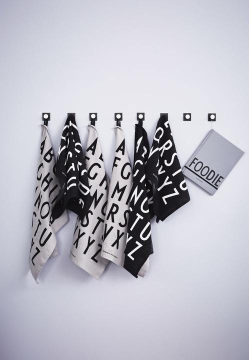 Image du produit Design Letters Set de torchons ABC (lot de 2) - Noir