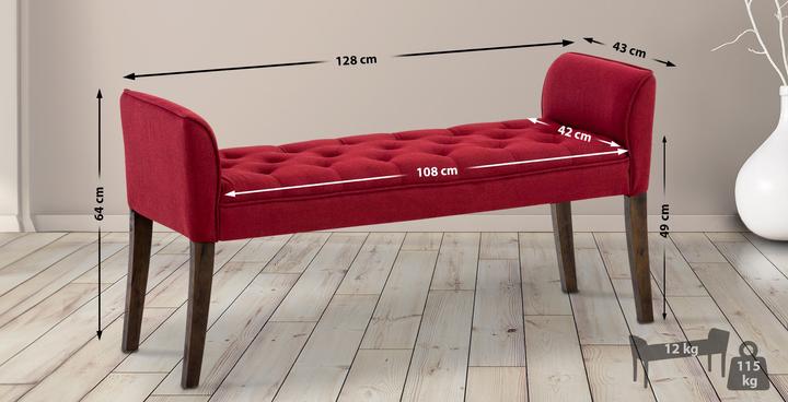 Immagine prodotto CLP Chaiselongue Cleopatra, antico-scuro, rosso (128 cm)