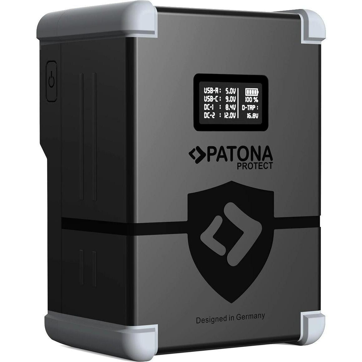 Patona Proteggi batteria con attacco a V V99-PD100 (Batteria della fotocamera), Alimentatore fotocamera, Nero
