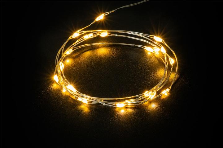 Actual product image Goobay 2x 20 LED silver wire light chain, incl. timer Atmospheric luminous decoration for indoor use. (1.05 m)