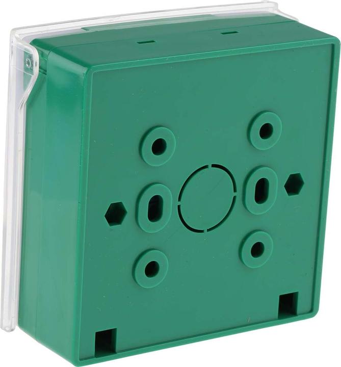 Produktbild RS PRO Grün Handmelder für Notausgangsentriegelung, Knopf, Meldestelle für Notabschaltung, T 25 mm