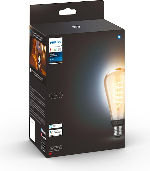 Actual product image Philips Hue Philips E27 Single Pack Giant Edison (E27, 7 W, 550 lm, 1 x, G)