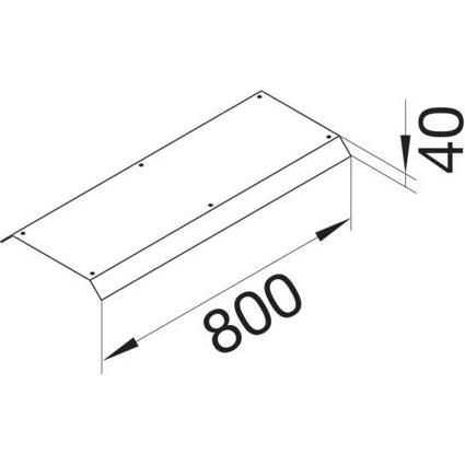 Thumbnail - Hager TEH AKB82000402 Blinddeckel 2-seitig 800mm 45° aus Stahlblech zu Aufbodenkanal A, Elektronikzubehör + Gehäuse, Si...