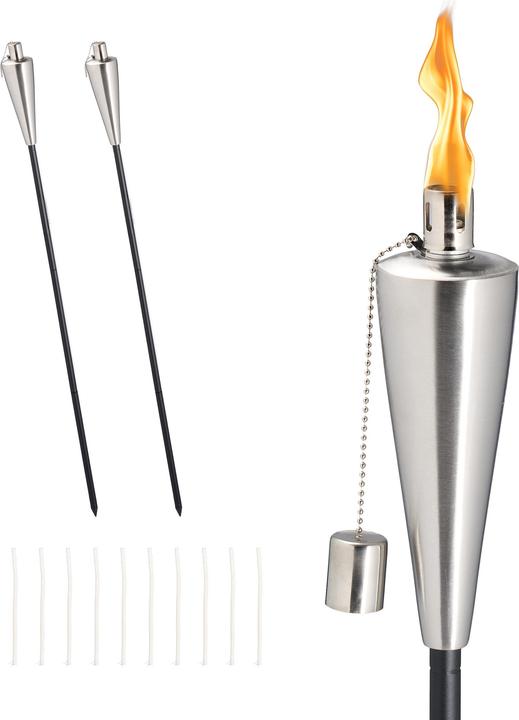 Actual product image Relaxdays 3x garden torch