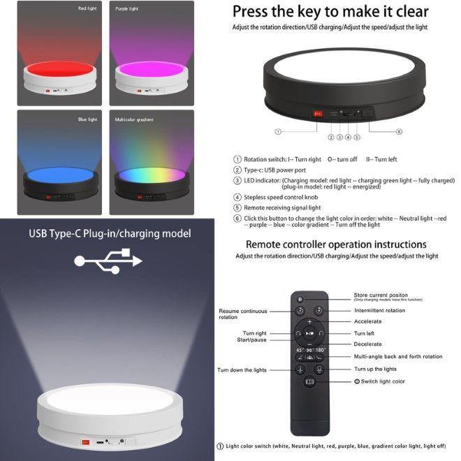 Produktbild MU Classic 360° Elektrischer LED Drehteller (Weiteres Zubehör)