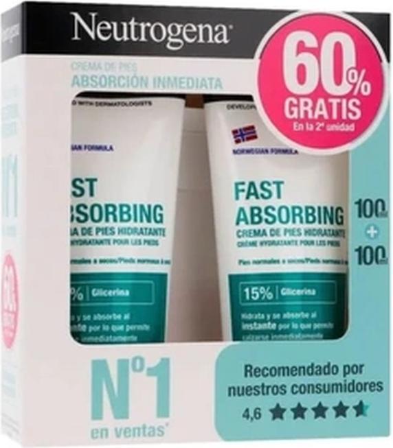 Produktbild Neutrogena cr pies rapida absor 2x100ml (Fussdeodorant & -puder, 200 ml)