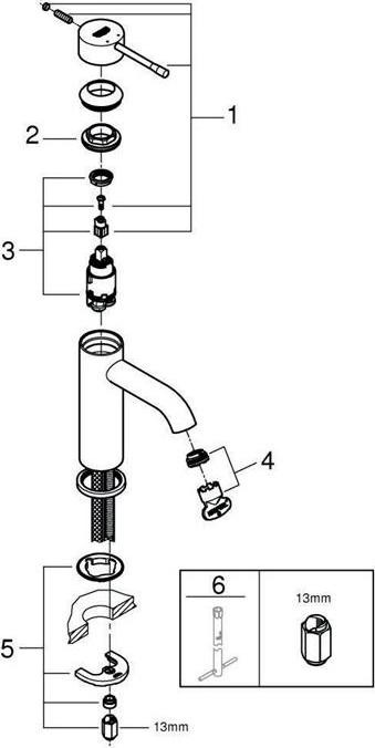 Image du produit Grohe Mitigeur monocommande pour lavabo ESSENCE Slim corps lisse Cool Sunrise brossé