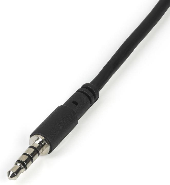 Actual product image StarTech 3.5mm jack audio Y-cable - 4 pin to 3 pin headset splitter (0.20 m)